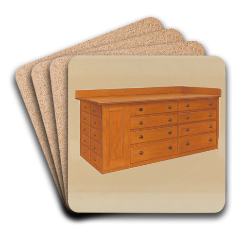 Tailoress' Table by John W. Kelleher Art Drink Coaster set Tailoress' Table by John W. Kelleher Art Drink Coaster set