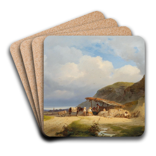 Resting at noon by Ignaz Raffalt Art Drink Coaster set