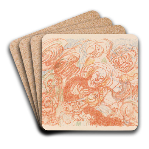 The Holy Family by James Ensor Art Drink Coaster set