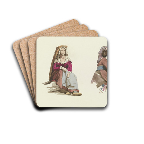 Roman garb by Friedrich Wilhelm Ludwig Drink Coasters - set of 4