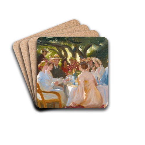 The Actors' Lunch, Skagen by Michael Ancher Drink Coasters - set of 4
