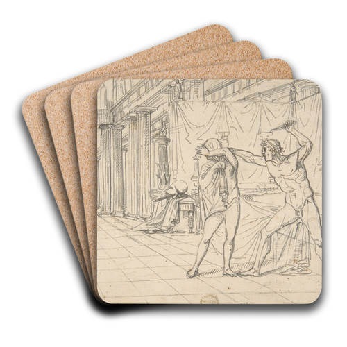 Tarquin and Lucrezia by Vincenzo Camuccini Art Drink Coaster set Tarquin and Lucrezia by Vincenzo Camuccini Art Drink Coaster set