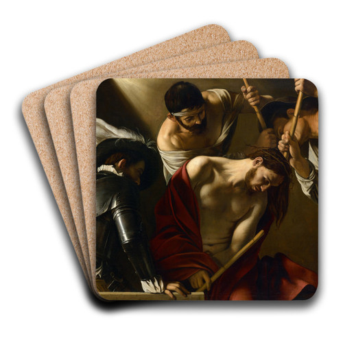 The Crowning with Thorns by Caravaggio Art Drink Coaster set