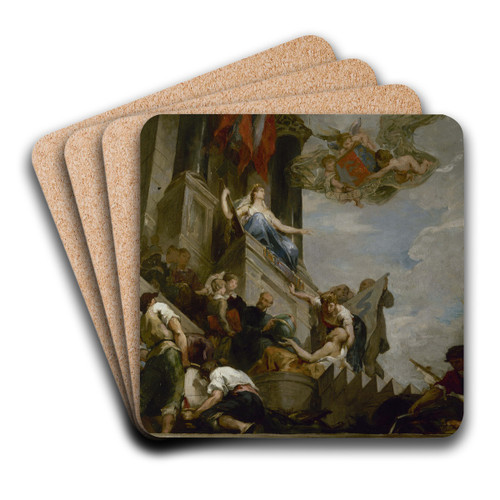 Les industries du 12me arrondissement. L'Instruction et l'Assistance publique by Eugne Romain Thirion Art Drink Coaster set