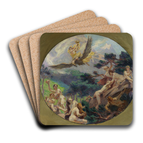 L'Ambroisie by Victor Emile Prouv Art Drink Coaster set