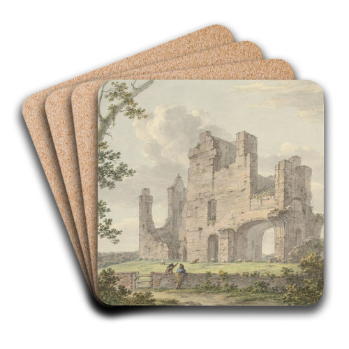 Rune van de abdij van Rijnsburg by Hermanus Numan Art Drink Coaster set