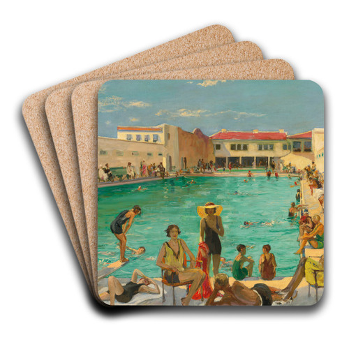 Winter In Florida by Sir John Lavery Art Drink Coaster set Winter In Florida by Sir John Lavery Art Drink Coaster set