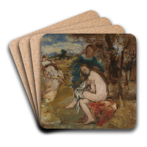 Surprised nymph by douard Manet Art Drink Coaster set Surprised nymph by douard Manet Art Drink Coaster set