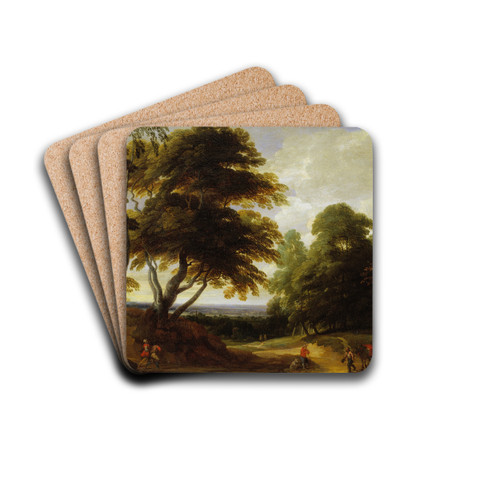 At the Edge of the Forest by Lodewijk de Vadder Drink Coasters - set of 4
