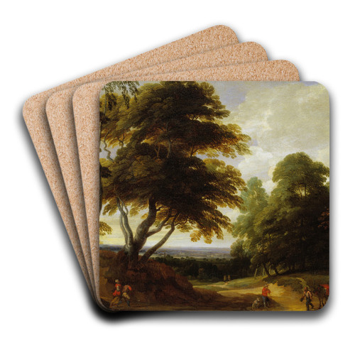 At the Edge of the Forest by Lodewijk de Vadder Art Drink Coaster set
