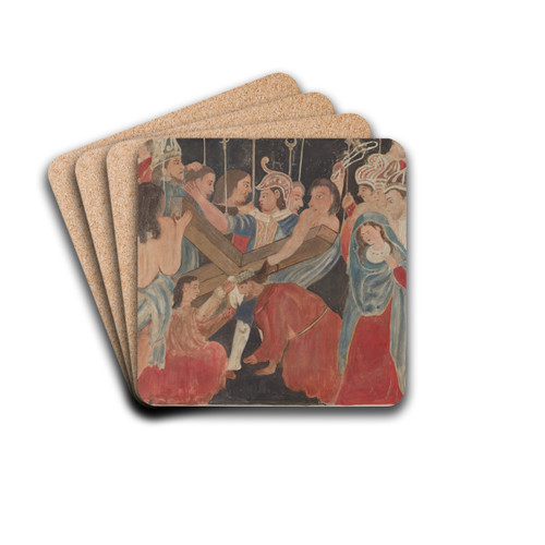 Station of the Cross No. 6 - Veronica RendersService to Jesus by Geoffrey Holt Drink Coasters - set of 4