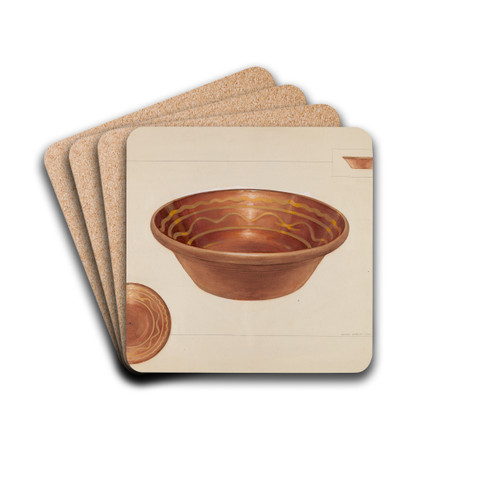 Bowl by Agnes Karlin Drink Coasters - set of 4 Bowl by Agnes Karlin Drink Coasters - set of 4