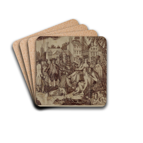 Printed Historic Textiles by Michael Trekur Drink Coasters - set of 4 Printed Historic Textiles by Michael Trekur Drink Coasters - set of 4