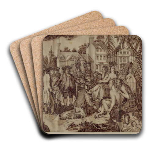 Printed Historic Textiles by Michael Trekur Art Drink Coaster set Printed Historic Textiles by Michael Trekur Art Drink Coaster set