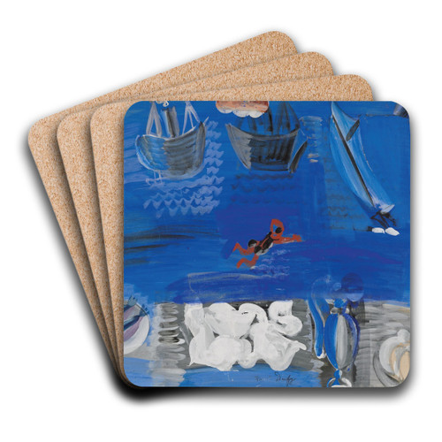 Nature morte et bateaux by Raoul Dufy Art Drink Coaster set