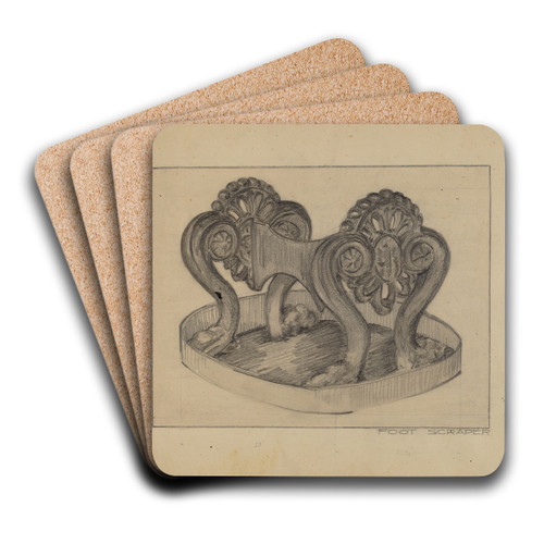 Foot Scraper by Arelia Arbo Art Drink Coaster set