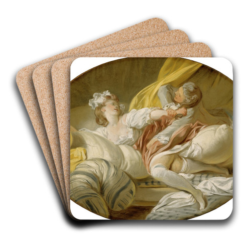 The Beautiful Servant by Jean-Honor Fragonard Art Drink Coaster set