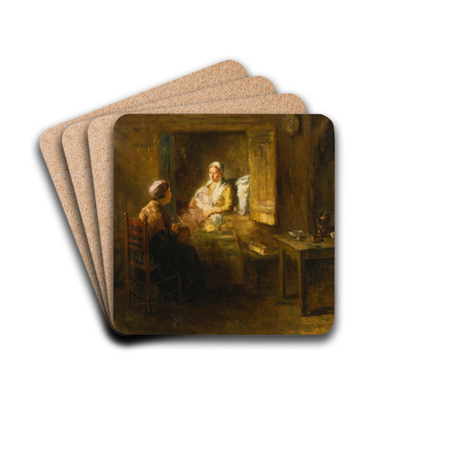 The newborn baby by Bernard de Hoog Drink Coasters - set of 4