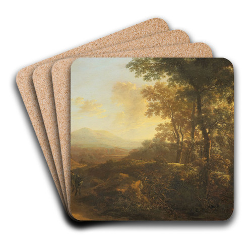 Italian Landscape with Mule Driver by Jan Both Art Drink Coaster set