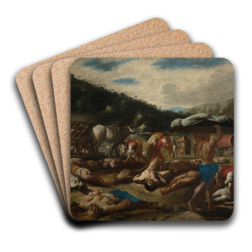 The Pestilence of 1656 by Carlo Coppola Art Drink Coaster set