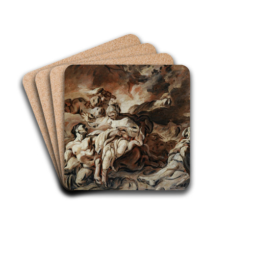 Nessus Offering His Poisoned Tunic To Dejanire by Jean-Baptiste Deshays Drink Coasters - set of 4 Nessus Offering His Poisoned Tunic To Dejanire by Jean-Baptiste Deshays Drink Coasters - set of 4