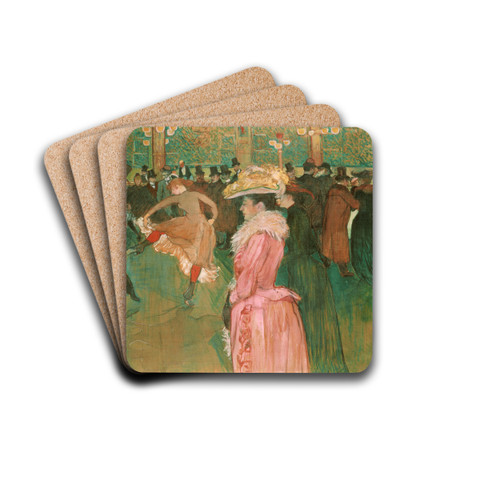 At the Moulin Rouge- The Dance by Henri de Toulouse-Lautrec Drink Coasters - set of 4 At the Moulin Rouge- The Dance by Henri de Toulouse-Lautrec Drink Coasters - set of 4