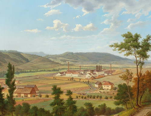View of a Factory in st nad Labem by Ernst Gustav Doerell Art Print Download