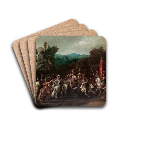 Departure of the Amazons by Claude Druet Drink Coasters - set of 4 Departure of the Amazons by Claude Druet Drink Coasters - set of 4