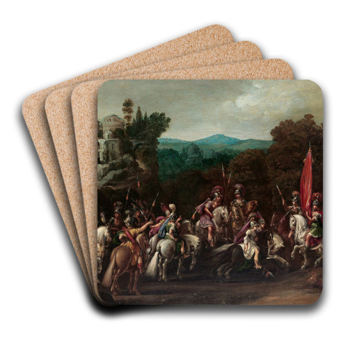 Departure of the Amazons by Claude Druet Art Drink Coaster set