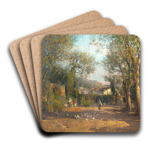 Partie aus dem Val Lagarina by Robert Russ Art Drink Coaster set