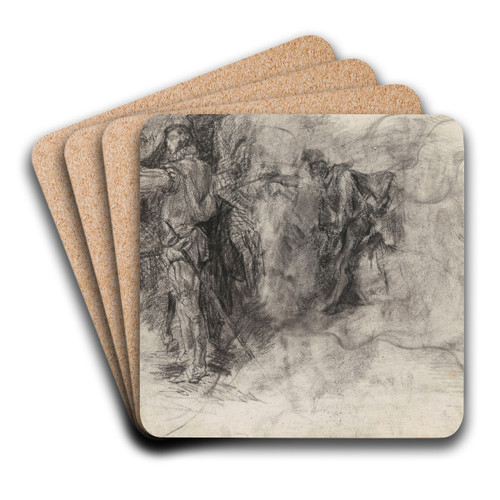 Don Quixote, Head by James Ensor Art Drink Coaster set