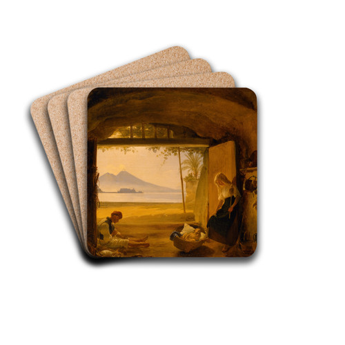 A Neapolitan Fisherman And His Family by Franz Ludwig Catel Drink Coasters - set of 4