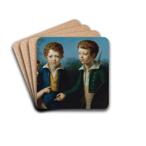 Albert, Moritz und Leopold von Neuwall by Leopold Kupelwieser Drink Coasters - set of 4