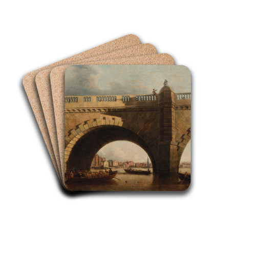An Arch of Westminster Bridge, London by Samuel Scott Drink Coasters - set of 4