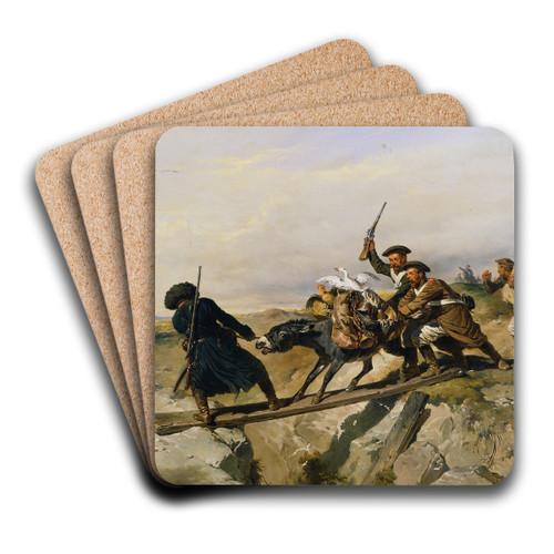 On the prop by Joseph Anton Strassgschwandtner Art Drink Coaster set