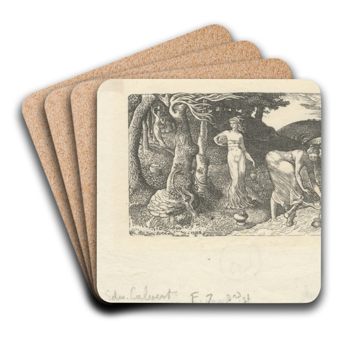 The Brook by Edward Calvert Art Drink Coaster set