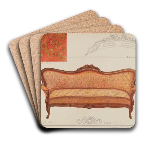 Sofa by Magnus S. Fossum Art Drink Coaster set