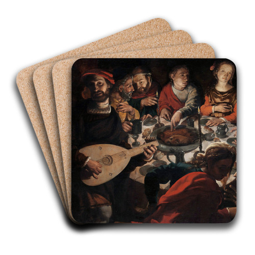 The Marriage at Cana by Jan Cornelisz Vermeyen Art Drink Coaster set