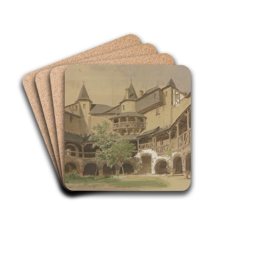 Burg Pfalzgrafenstein bei Kaub by Carl Theodor Reiffenstein Drink Coasters - set of 4