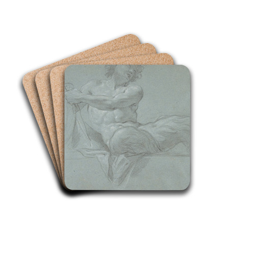 Satyr Reclining on a Ledge, Facing Right by Jacopo Guarana Drink Coasters - set of 4