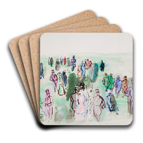 Sur la pelouse by Raoul Dufy Art Drink Coaster set