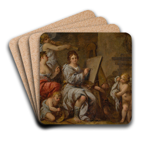 An allegory of painting by Carlo Francesco Nuvolone Art Drink Coaster set