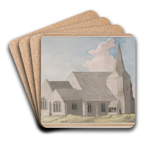 Herstmonceux Castle, East Sussex: View by James Lambert of Lewes Art Drink Coaster set Herstmonceux Castle, East Sussex: View by James Lambert of Lewes Art Drink Coaster set