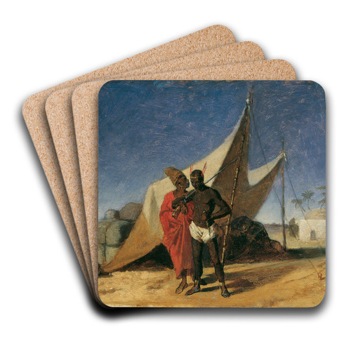 Szene In Nordafrika by Hans Canon Art Drink Coaster set