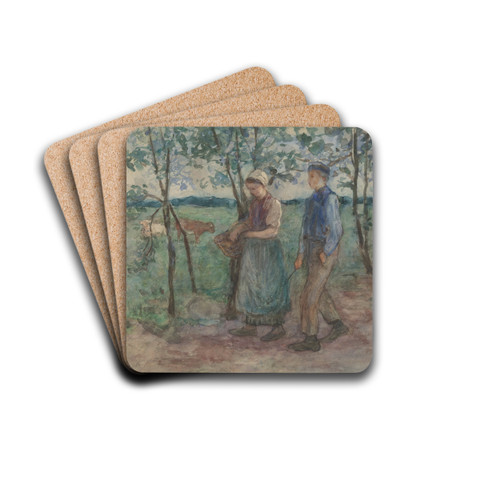 Op vrijersvoeten by Jozef Israls Drink Coasters - set of 4
