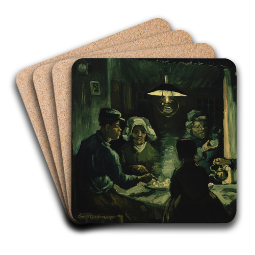 The Potato Eaters by Vincent van Gogh Art Drink Coaster set The Potato Eaters by Vincent van Gogh Art Drink Coaster set