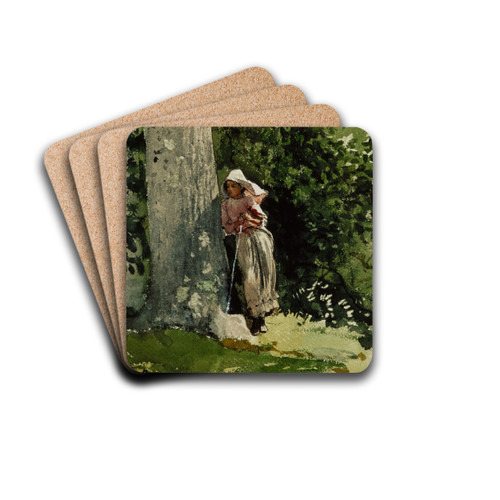 Weary by Winslow Homer Drink Coasters - set of 4 Weary by Winslow Homer Drink Coasters - set of 4