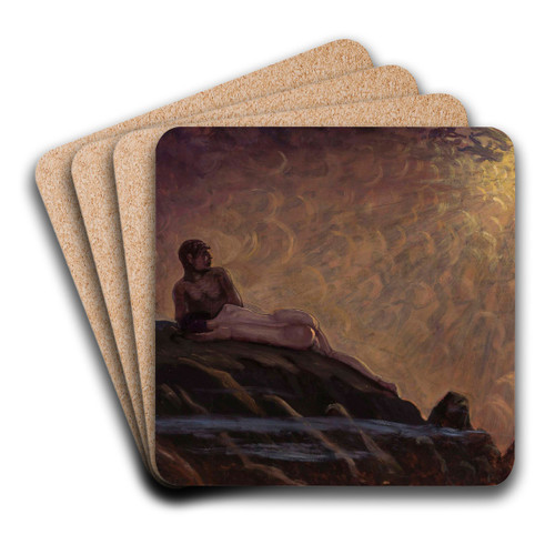 Fantastical composition by Kazimierz Stabrowski Art Drink Coaster set