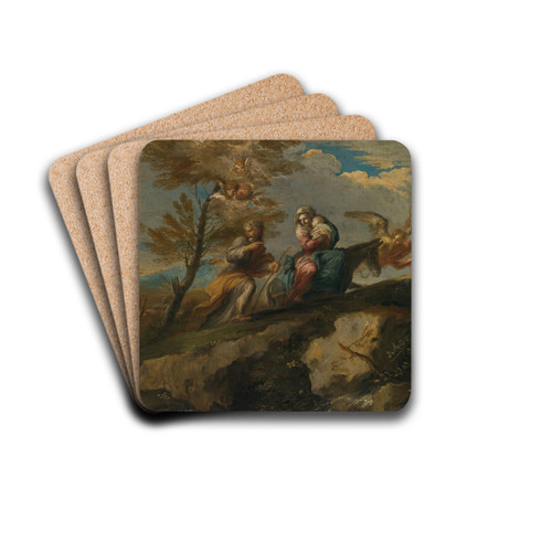 The Flight Into Egypt by Giovanni Battista Ranieri Del Pace Drink Coasters - set of 4