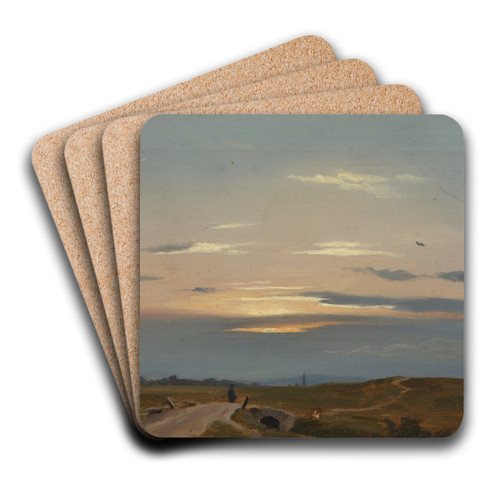 Abendlandschaft by Eugen Bracht Art Drink Coaster set